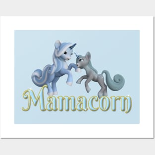 Mamacorn mom and baby Unicorn Posters and Art